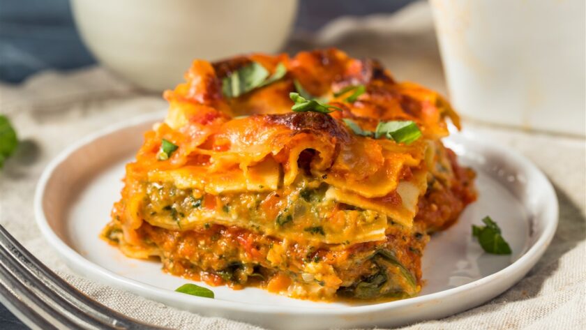 lasagnes végétariennes aux champignons shiitake