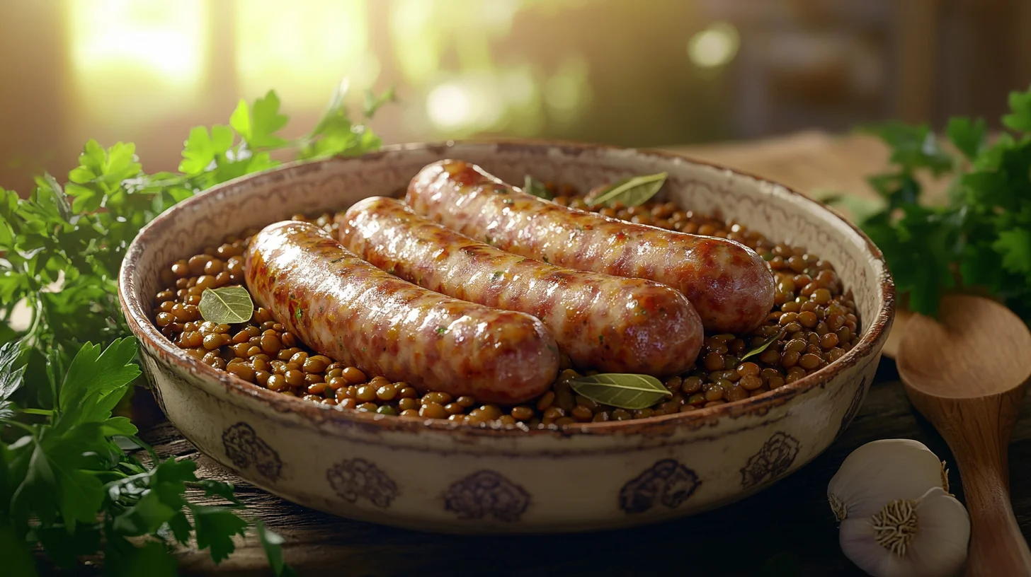 saucisse lentille