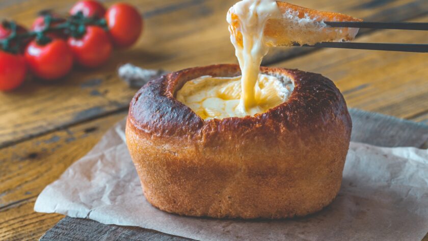 Camembert bread bowl