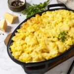 Healthy casserole or gratin with cream, gratin dauphinois