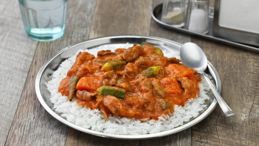 senegalese peanut stew called mafe.
