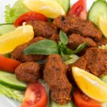 Traditional delicious Turkish foods; bulgur kofte (cig kofte)