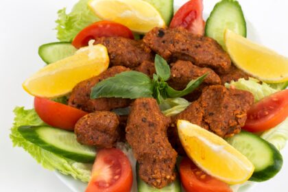 Traditional delicious Turkish foods; bulgur kofte (cig kofte)