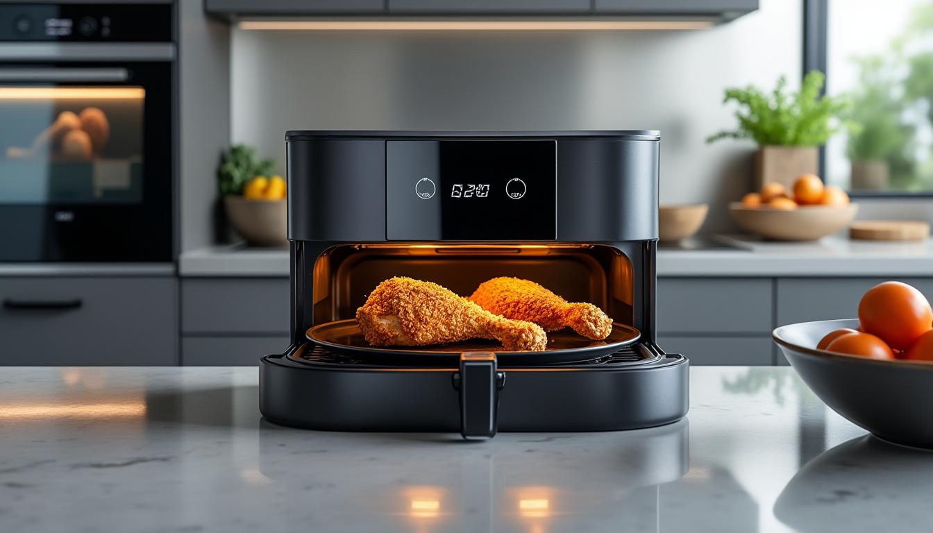 découvrez le chicken air fryer, une manière savoureuse et saine de déguster du poulet croustillant sans utiliser d'huile. révolutionnez vos repas avec cette alternative au goût irrésistible et à la cuisson rapide, tout en préservant la texture et les saveurs de vos plats préférés.