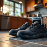 découvrez notre sélection de chaussures de sécurité homme, alliant protection et élégance pour rester stylé en cuisine tout en travaillant en toute sécurité.