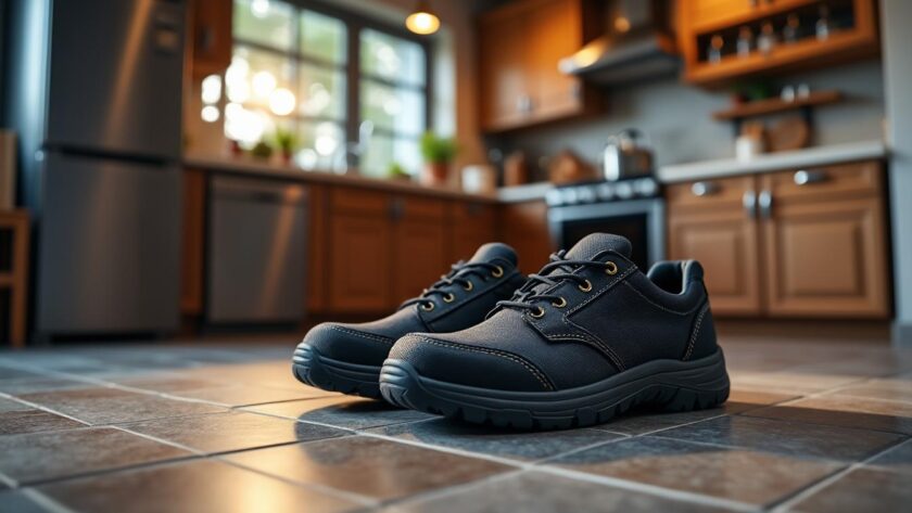 découvrez notre sélection de chaussures de sécurité homme, alliant protection et élégance pour rester stylé en cuisine tout en travaillant en toute sécurité.