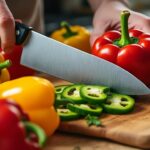 ajoutez de la couleur et de la saveur à vos salades en coupant des poivrons frais en lanières. idéal pour un plat croquant, sain et plein de vitamines !