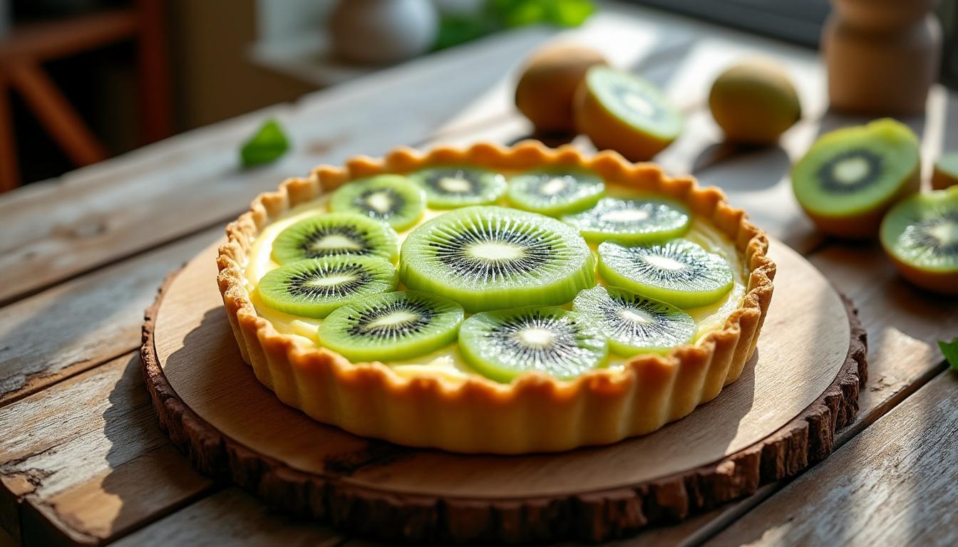 découvrez la tarte au kiwi de grand-mère, une recette gourmande et facile à réaliser, parfaite pour régaler vos proches lors de toutes les occasions. savourez une douceur sucrée alliant fraîcheur et tradition !