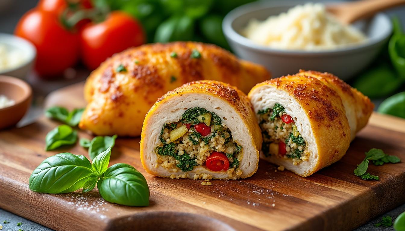 découvrez comment réaliser un délicieux poulet farci à l’italienne grâce à notre recette simple et rapide. suivez nos étapes faciles pour un plat savoureux et convivial, parfait pour impressionner vos invités.