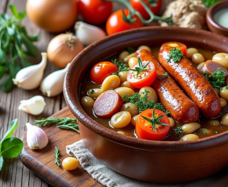 découvrez les ingrédients essentiels pour préparer un cassoulet savoureux à la manière d'etchebest, alliant tradition et goût authentique.