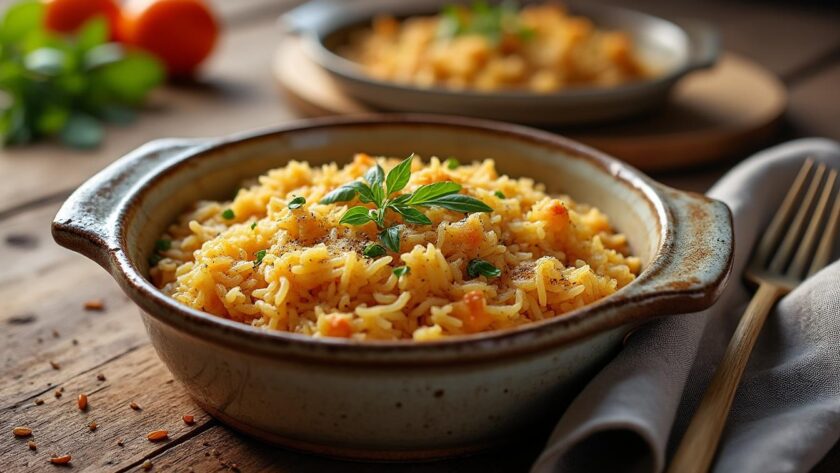 découvrez la recette savoureuse de cyril lignac pour un riz au four irrésistible qui séduira toutes vos papilles. simple, gourmand et authentique !