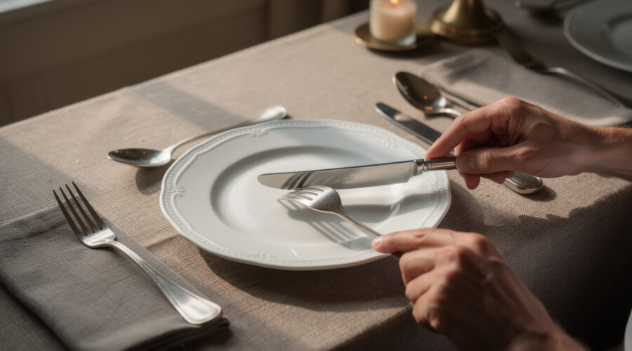 découvrez nos astuces simples et efficaces pour maîtriser la position des couverts en fin de repas et impressionner vos convives avec élégance.