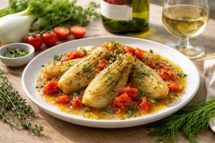 découvrez notre recette facile et gourmande de fenouil à la tomate au vin blanc, idéale pour un repas léger et plein de saveurs.
