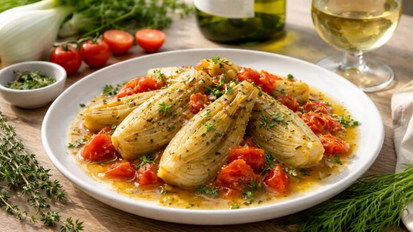 découvrez notre recette facile et gourmande de fenouil à la tomate au vin blanc, idéale pour un repas léger et plein de saveurs.