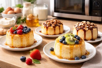 découvrez comment personnaliser vos gâteaux au yaourt au micro-ondes en ajoutant des ingrédients savoureux pour des desserts rapides et délicieux.