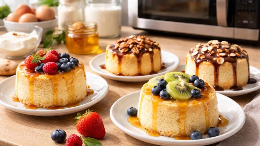 découvrez comment personnaliser vos gâteaux au yaourt au micro-ondes en ajoutant des ingrédients savoureux pour des desserts rapides et délicieux.