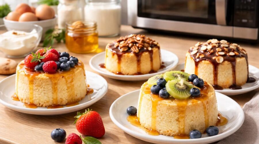 découvrez comment personnaliser vos gâteaux au yaourt au micro-ondes en ajoutant des ingrédients savoureux pour des desserts rapides et délicieux.