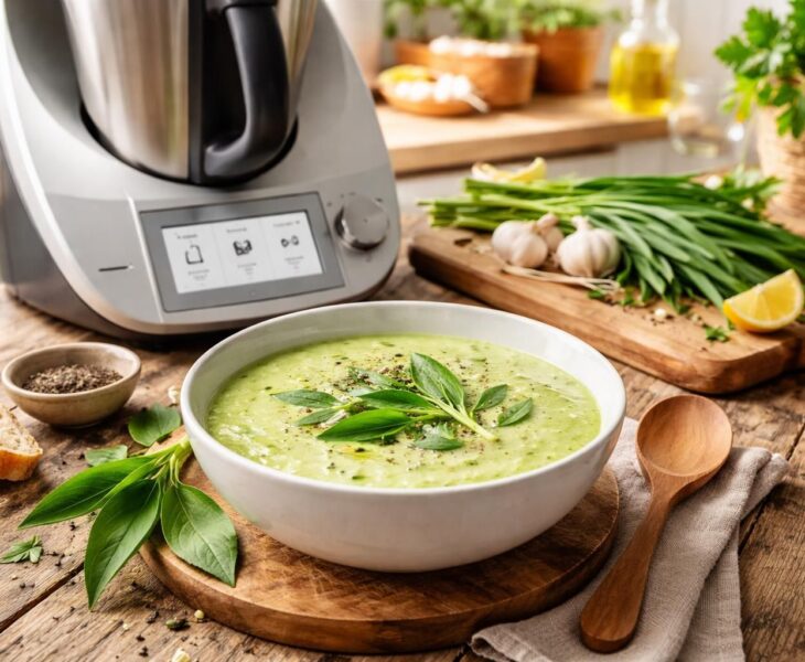 découvrez une recette savoureuse de soupe à l'ail des ours réalisée au thermomix, pour éveiller vos papilles avec un délicieux mélange de saveurs naturelles.