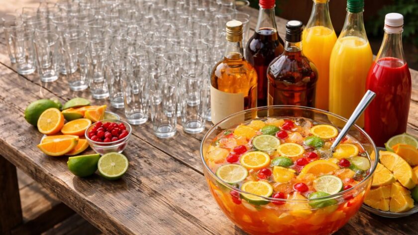 découvrez les quantités idéales pour préparer un punch parfait pour 50 personnes et ne manquez jamais de boisson lors de vos événements.