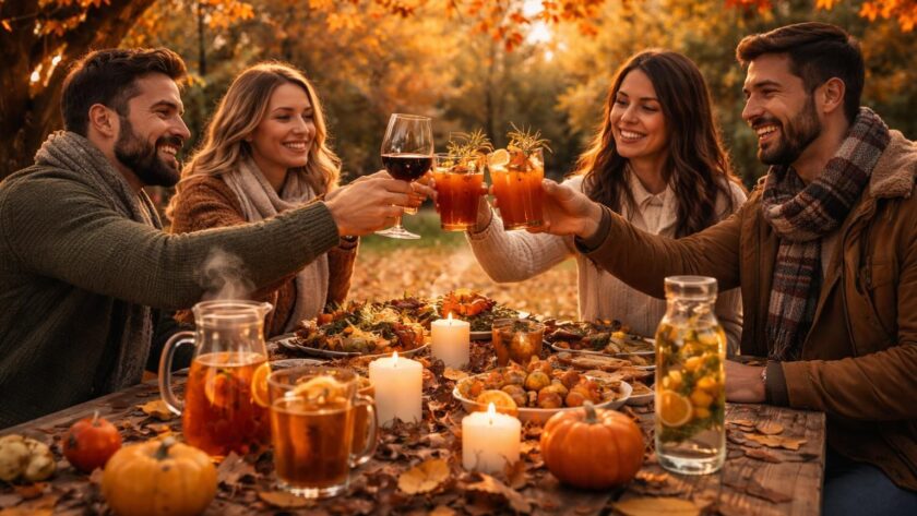 découvrez comment sélectionner les boissons idéales pour un repas d'automne entre amis, alliant saveurs de saison et convivialité pour un moment chaleureux et réussi.