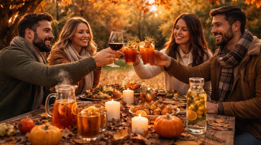 découvrez comment sélectionner les boissons idéales pour un repas d'automne entre amis, alliant saveurs de saison et convivialité pour un moment chaleureux et réussi.