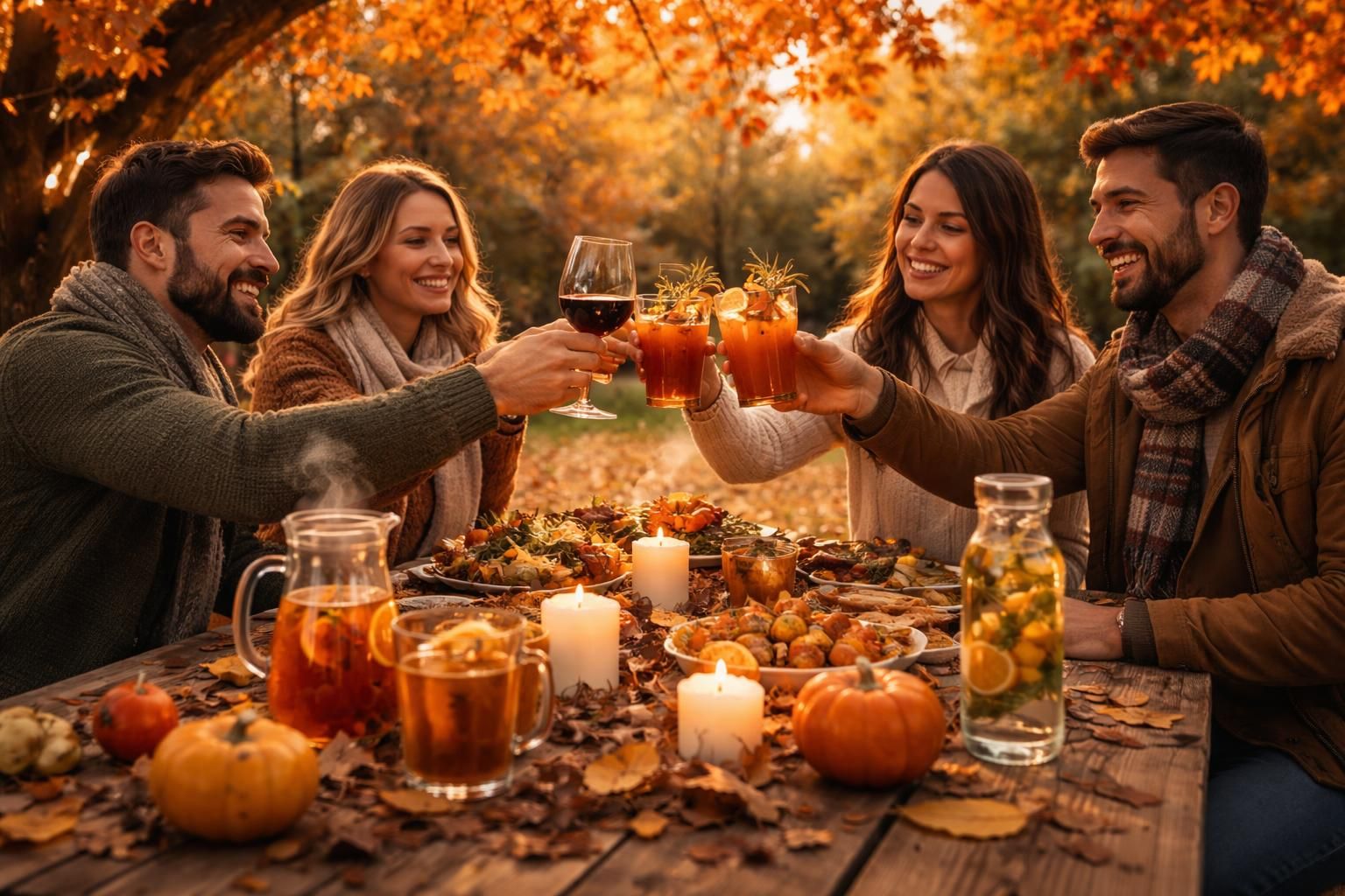découvrez comment sélectionner les boissons idéales pour un repas d'automne entre amis, alliant saveurs de saison et convivialité pour un moment chaleureux et réussi.