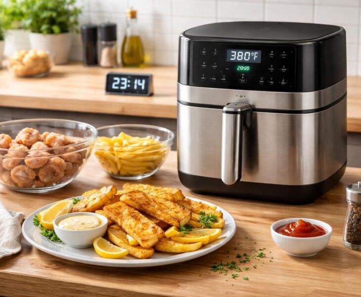 découvrez comment préparer des fish and chips croustillants et savoureux à l'air fryer en moins de 30 minutes grâce à notre recette simple et rapide.
