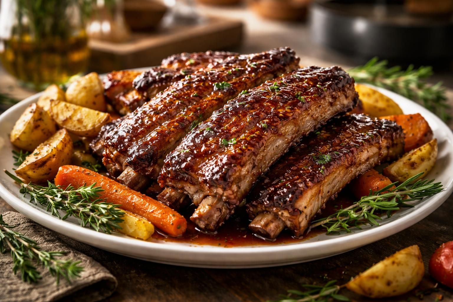 découvrez comment réussir des travers de porc fondants grâce à une cuisson lente au four. améliorez vos compétences culinaires avec cette recette simple et savoureuse.