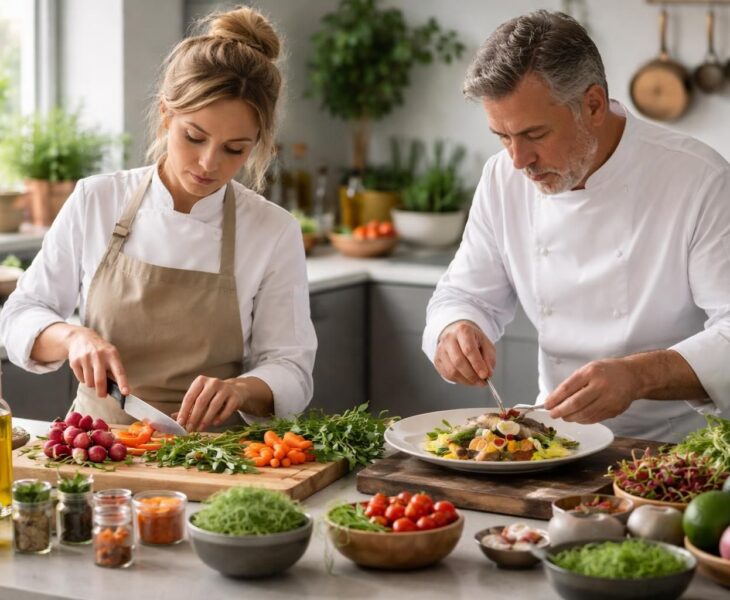 découvrez les tendances culinaires innovantes présentées par les chefs noémie honiat et bruno cormerais, alliant créativité et savoir-faire pour éveiller vos papilles.