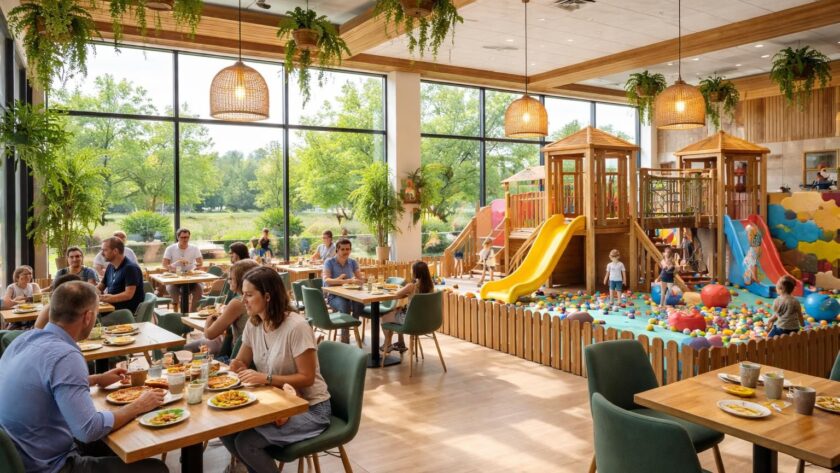 découvrez notre restaurant à villeneuve d'ascq avec aire de jeux, parfait pour savourer une délicieuse cuisine tout en permettant aux enfants de s'amuser en toute sécurité. un lieu idéal pour allier plaisir gustatif et divertissement en famille.