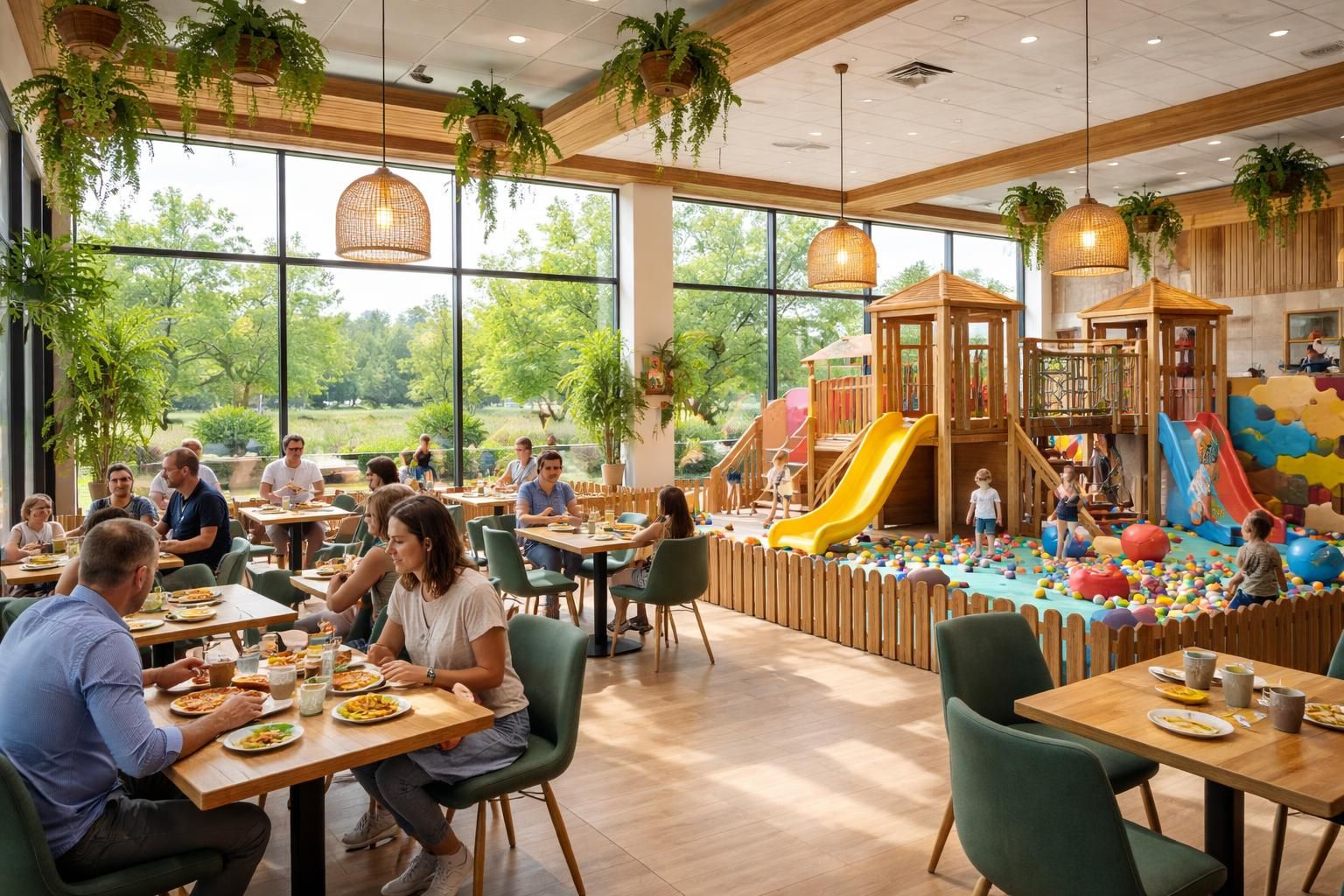découvrez notre restaurant à villeneuve d'ascq avec aire de jeux, parfait pour savourer une délicieuse cuisine tout en permettant aux enfants de s'amuser en toute sécurité. un lieu idéal pour allier plaisir gustatif et divertissement en famille.