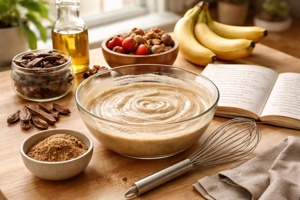 découvrez comment utiliser la farine de graine de caroube comme substitut naturel aux œufs dans vos recettes végétaliennes pour des plats savoureux et nutritifs.
