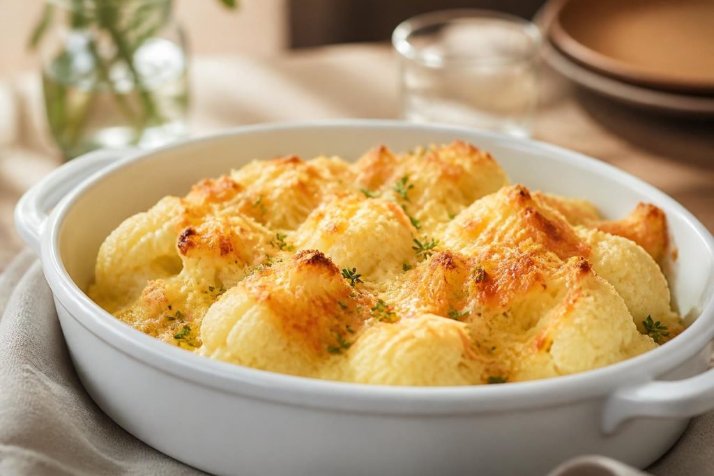 découvrez notre recette facile et légère de gratin de chou-fleur sans béchamel, parfaite pour un repas savoureux et sain à partager en famille.